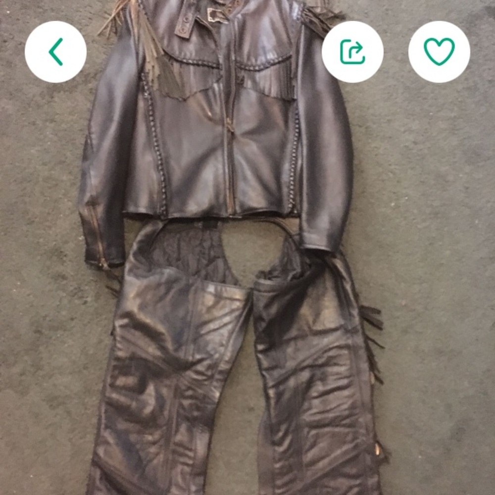 Willie G. Harley Davidson jacket with matching Chaps